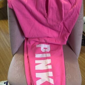 PINK Victoria's Secret hot Pink Sweatpants size large